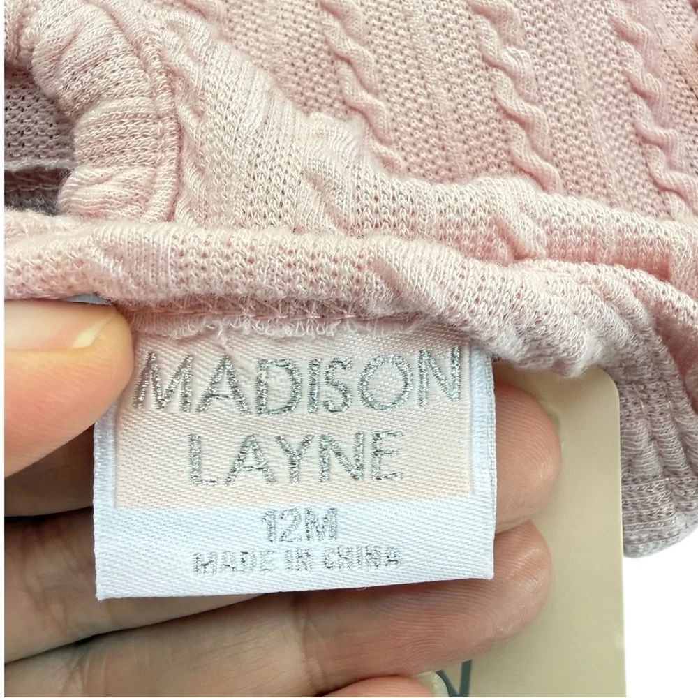 Madison Layne & Carter’s Baby Girls Knit Dress Pajama Set Pink NWT Size 12M
